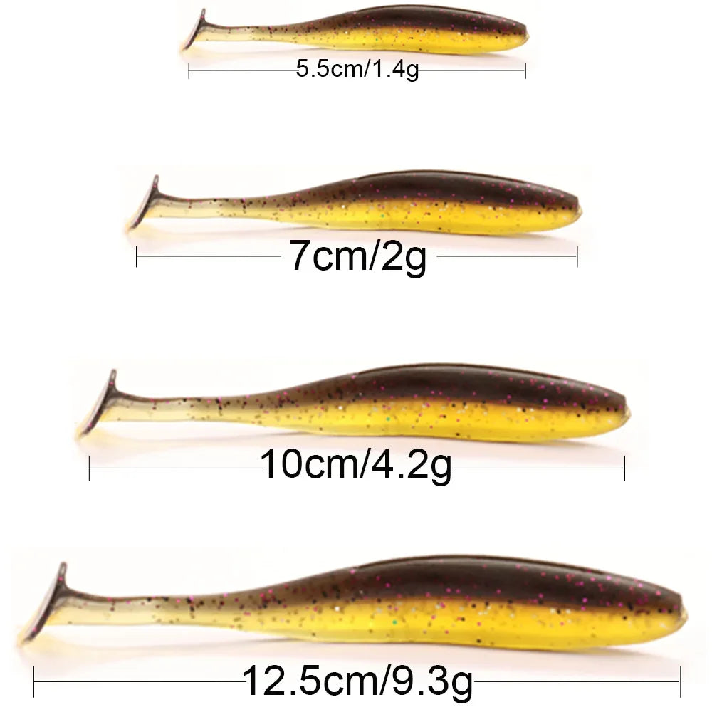 Realistic Soft Bait Fishing Lures with Jig Heads