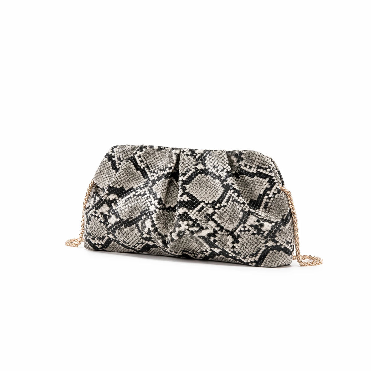 Elegant Chain Shoulder Bag with Crystal Accents