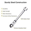 Reversible Ratchet Wrench with 180° Pivoting Head