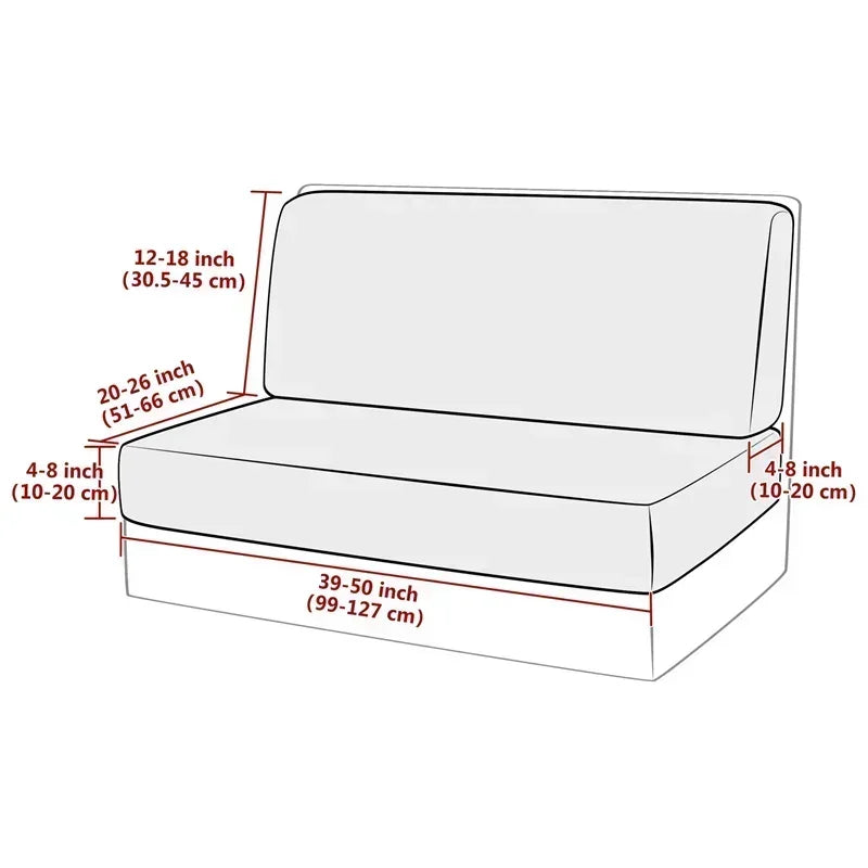 Stretchable RV Dinette Cushion Cover Set - 2 Piece Bench & Backrest Protector