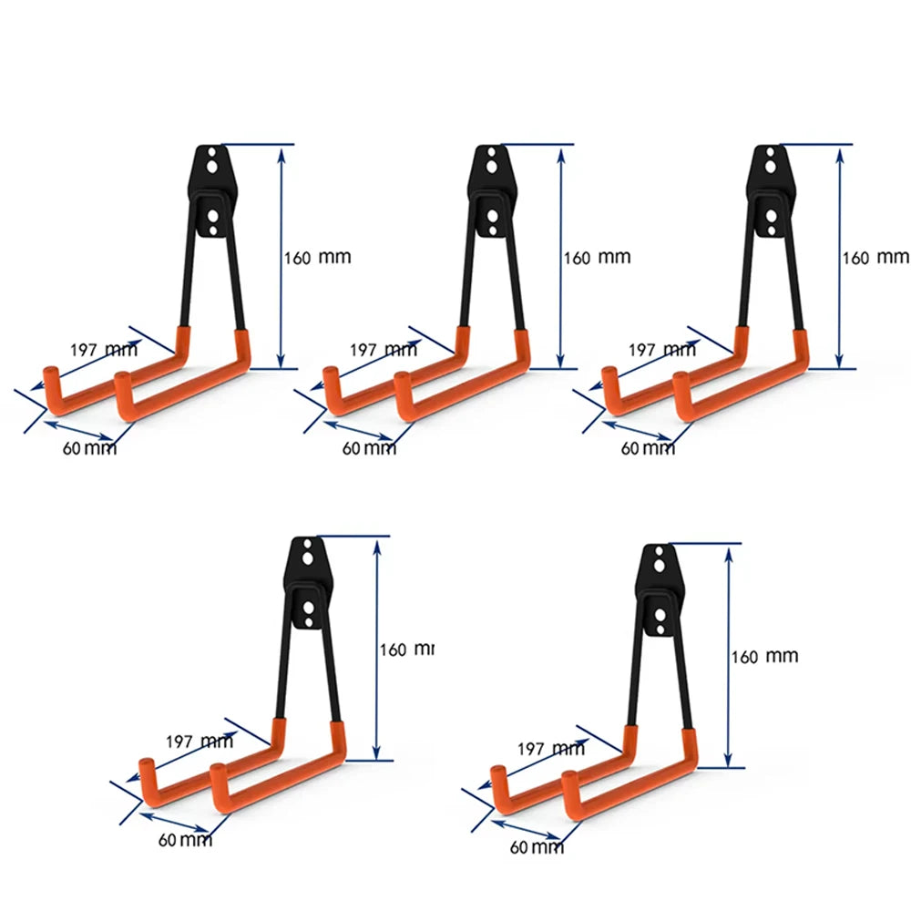 Heavy Duty Multi-Purpose Wall Hooks for Garage and Garden Storage