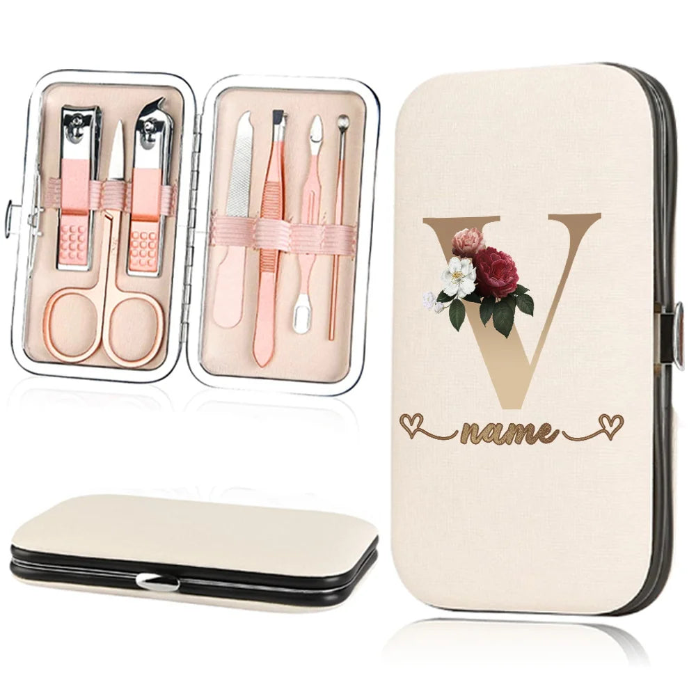 Portable Stainless Steel Manicure & Pedicure Set with Organizer Case