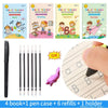 Set of 4 magic practice books, a pen case, six refills, and one holder for handwriting practice.