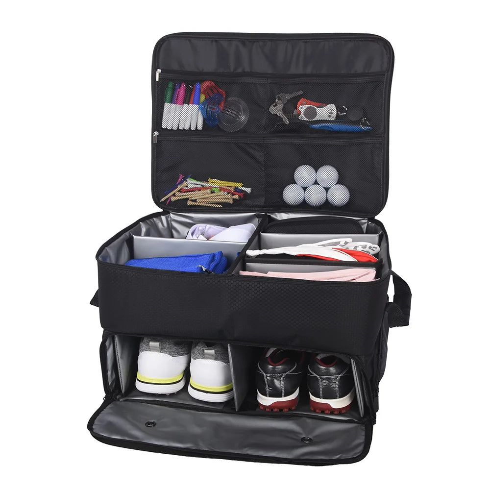 Golf Trunk Organizer with Shoe Compartments