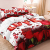 Romantic Red Rose Bedding Set with Duvet Cover and Pillowcases
