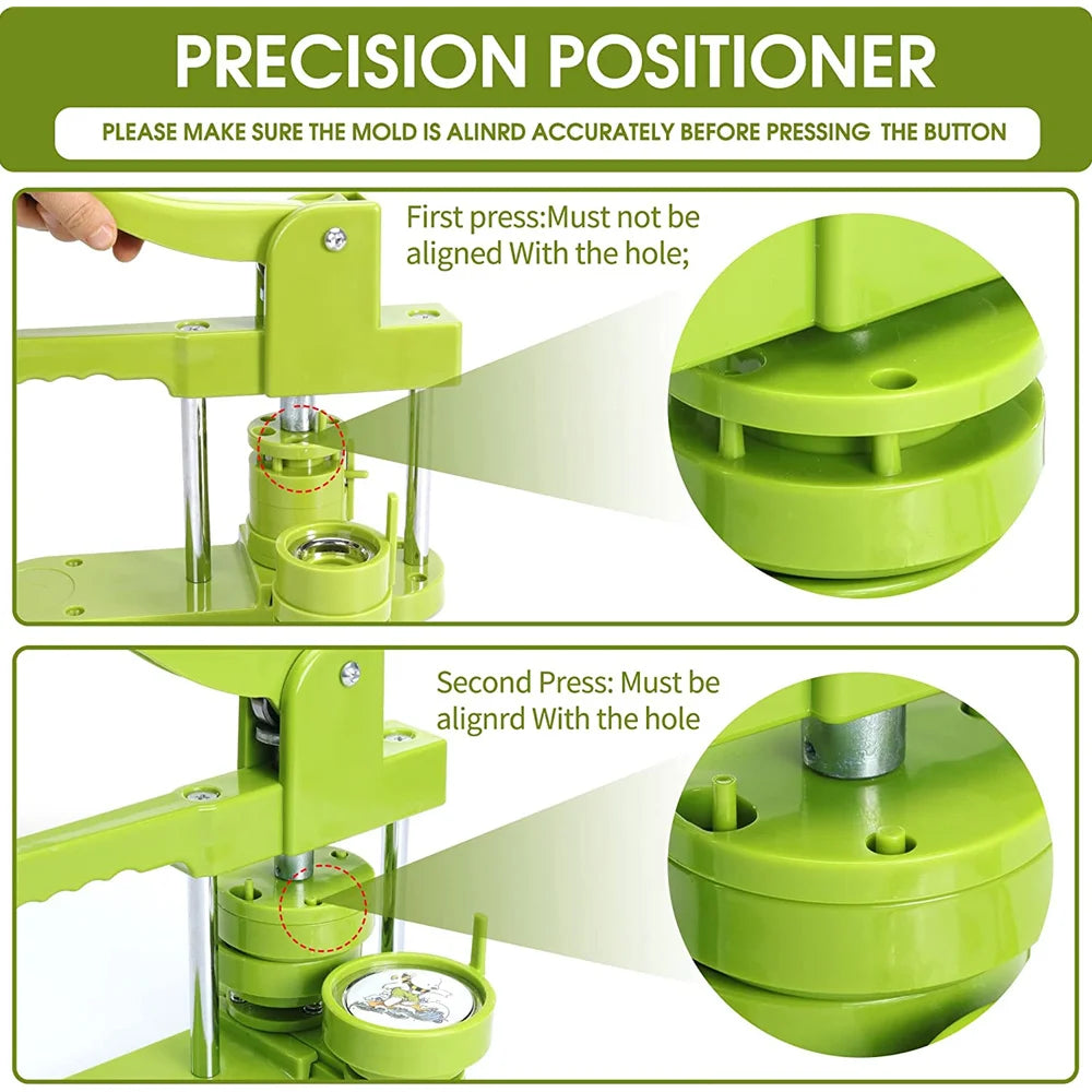 DIY Pin Button Maker Machine Kit with 100 Button Parts and Circle Cutter