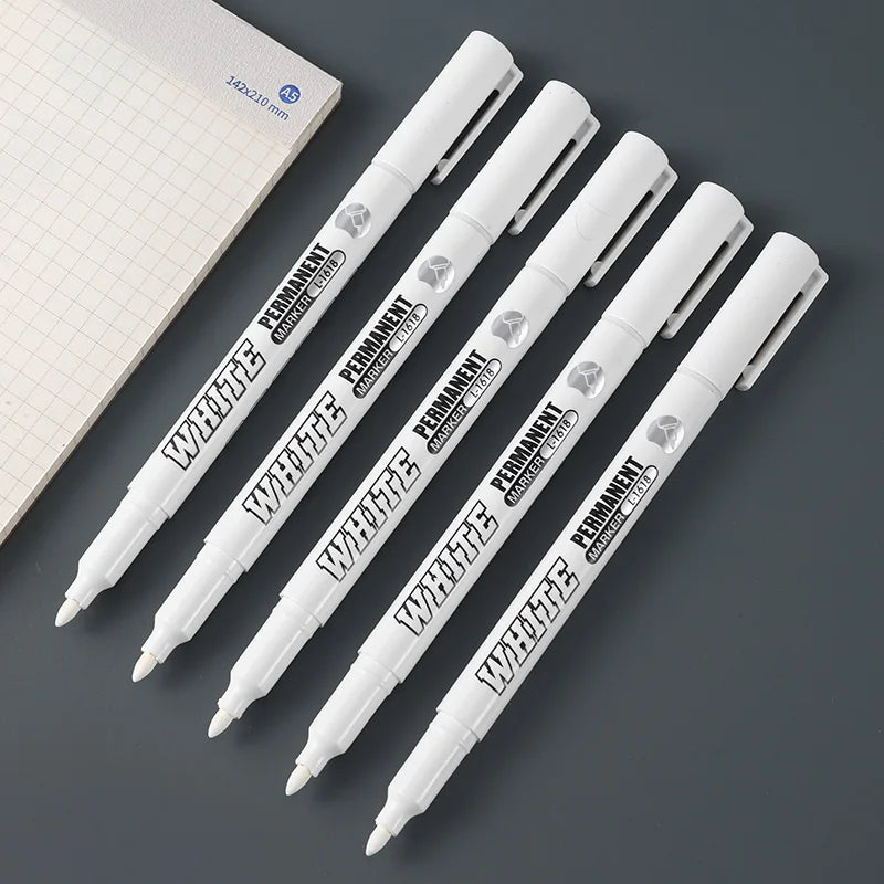 Waterproof White Paint Marker Pen – Permanent, 1mm Fine Tip