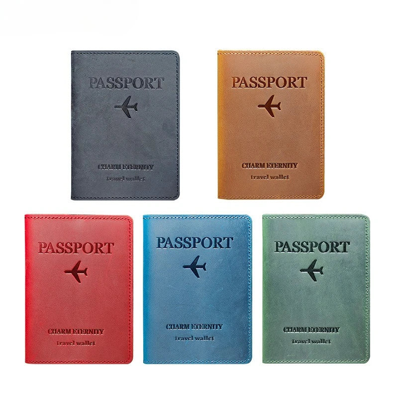 RFID-Blocking Leather Passport Holder