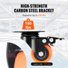 Heavy-Duty Swivel Plate Casters with Dual Locking Brakes (Set of 4)