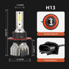 Ultra-Bright LED Headlight Bulbs with Cooling Fan (6000K)