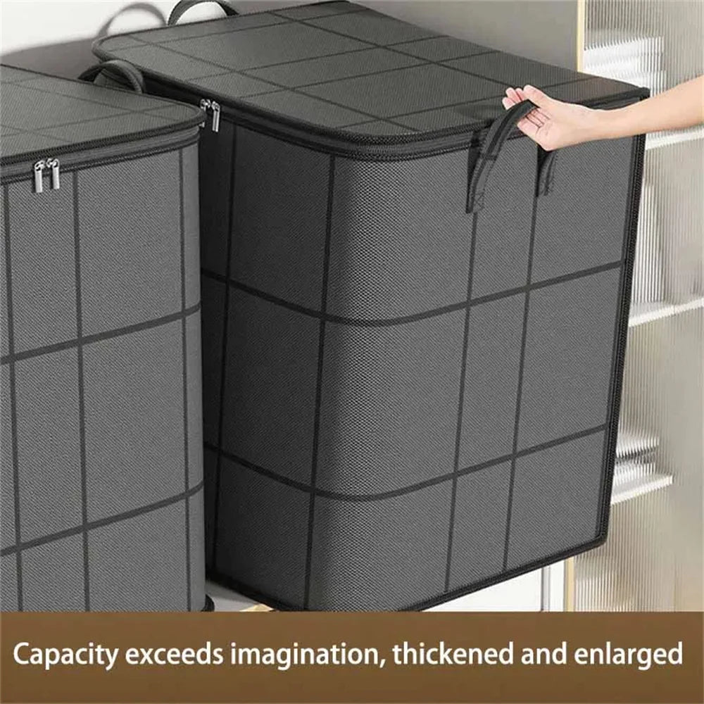 Large Foldable Non-Woven Storage Bag with Zipper and Handles
