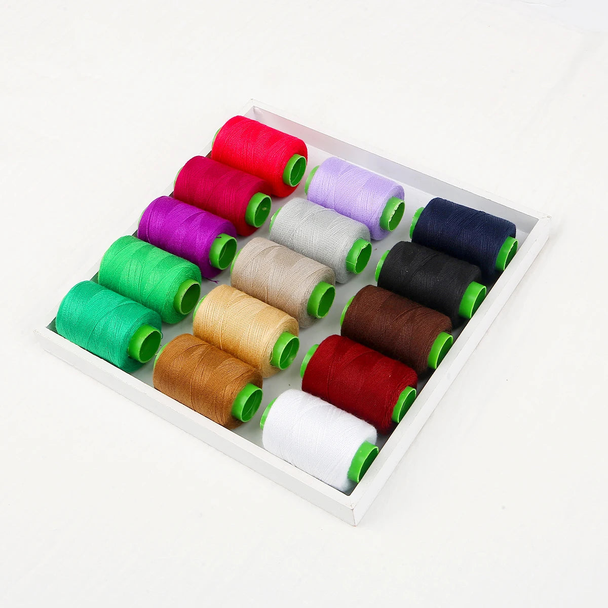 Premium Polyester Sewing Thread Spool - 300m, 24 Colors