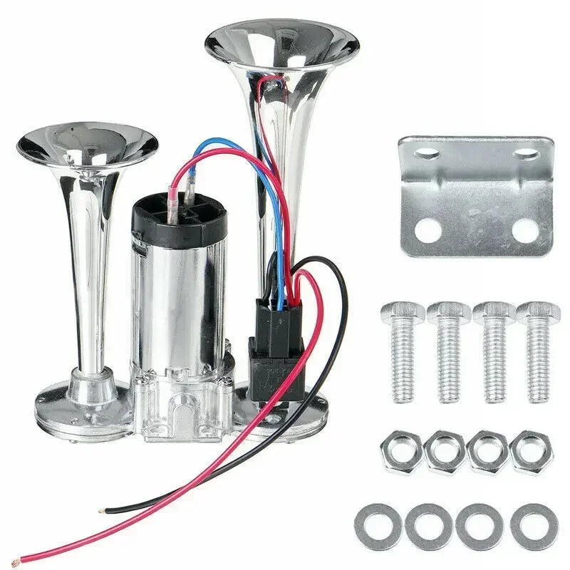 Dual Trumpet Air Horn Kit with Compressor