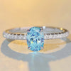 Elegant Oval CZ Sterling Silver Ring