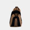 Woven Crochet Hobo Handbag with Colorblock Design