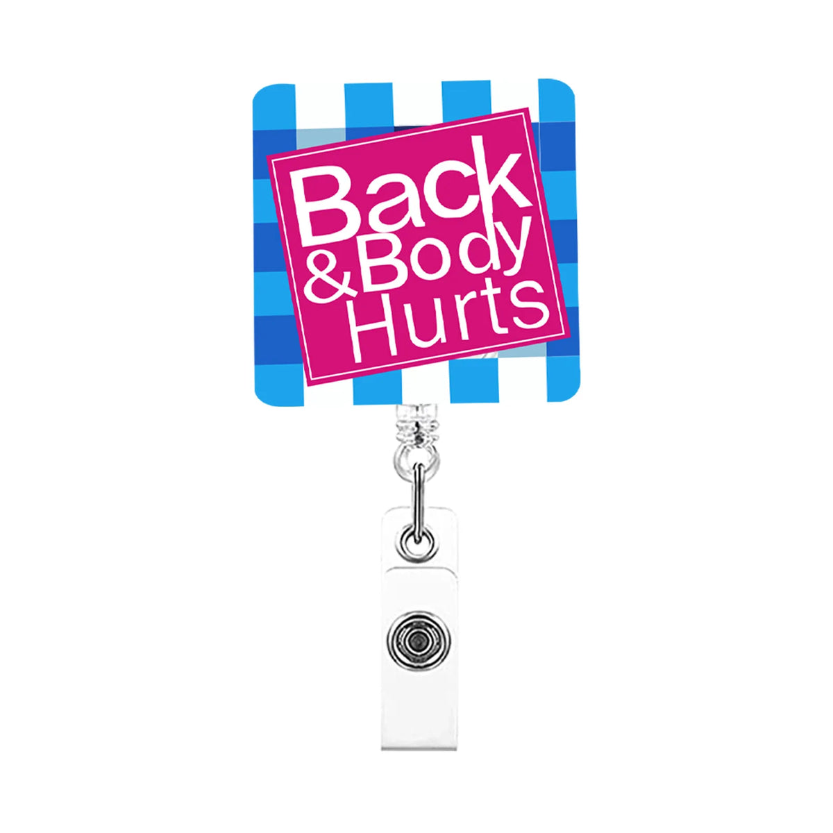 Sparkling Acrylic Retractable Badge Reel with Clip