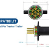 7-Way Round Pin Trailer Circuit Tester for Semi-Trucks