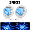 Two pieces of blue watermelon LED marker and turn signal lights for vehicles