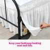 Ruffled Bed Skirt with Split Corners and Elastic Wrap
