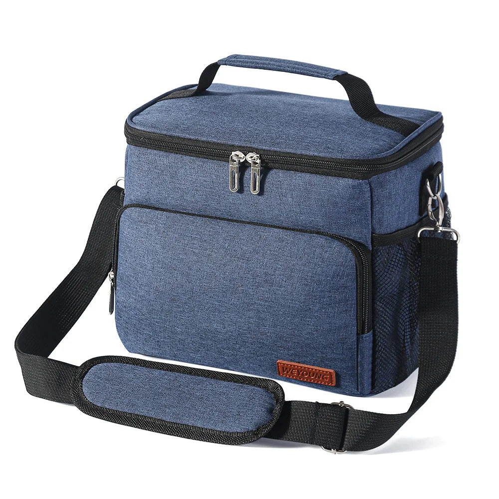 Insulated Thermal Shoulder Lunch Bag with Waterproof Lining