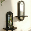 Arched Wall Shelf with Mirror — Modern Geometric Design
