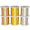 Three spools of gold and silver copper clad steel sculpting wire for craft and jewelry making