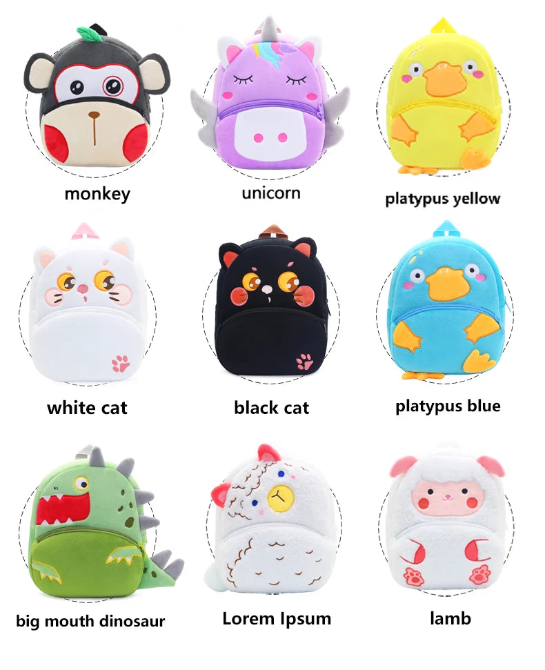 Adorable Animal Plush Backpack for Toddlers