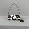 Vintage Y2K Vegetable-Tanned Leather Cylinder Bag