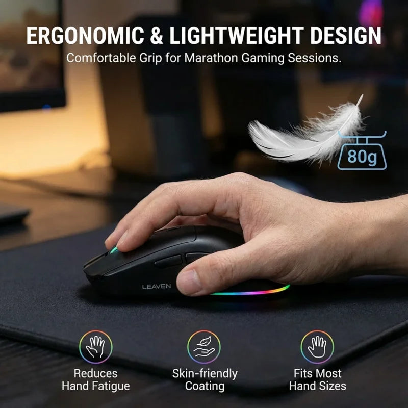 Wireless Gaming Mouse with Charging Dock