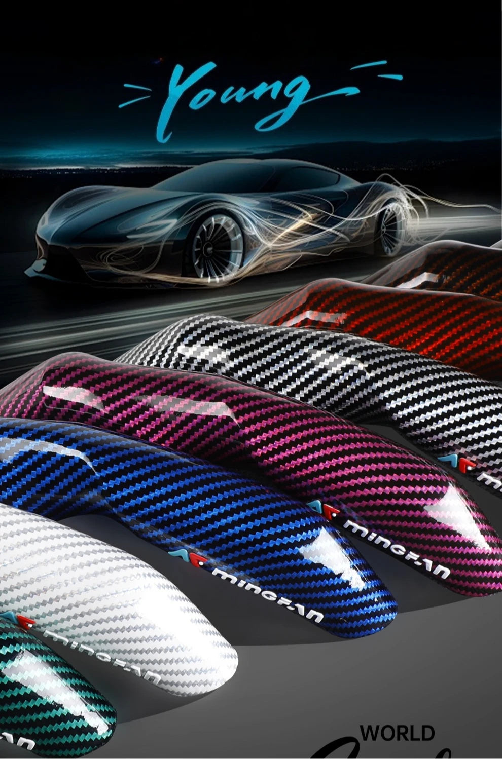 Carbon Fiber Texture Steering Wheel Cover - Anti-Slip & Comfortable Grip