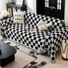 Checkerboard Jacquard Sofa Cover – Washable Nordic Style Slipcover