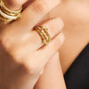 Gold-Plated Stainless Steel Stacked Ring Set