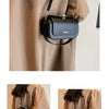 Classic Retro Crossbody Shoulder Bag with Textured Flap
