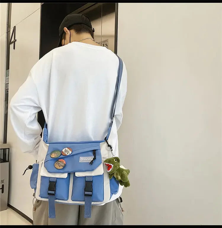 Harajuku Nylon Crossbody Bag with Adjustable Strap