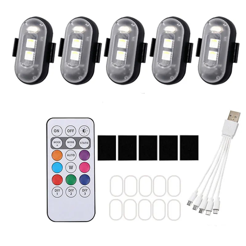 Wireless RGB LED Warning Light with Remote Control