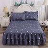 Floral Ruffle Bed Skirt with Matching Pillowcases