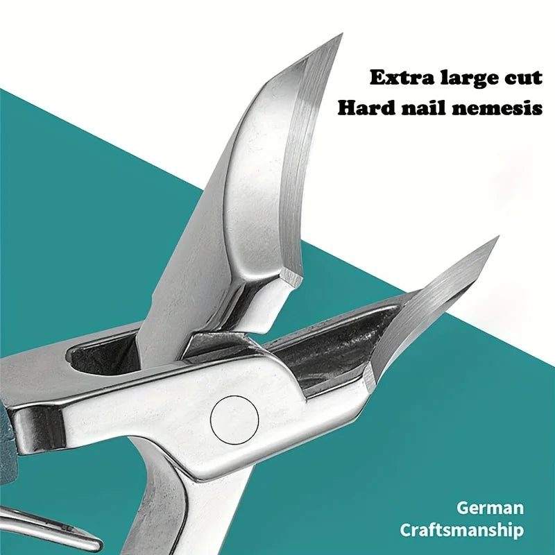 Angled Stainless Steel Nail Clippers for Thick Nails — Set of 3