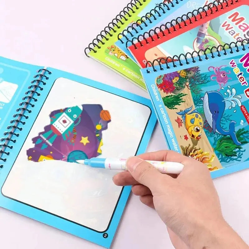 Reusable Magic Water Drawing Book for Kids