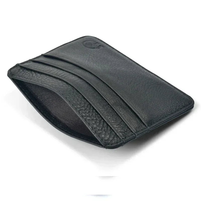 Slim Genuine Leather Card Holder Wallet