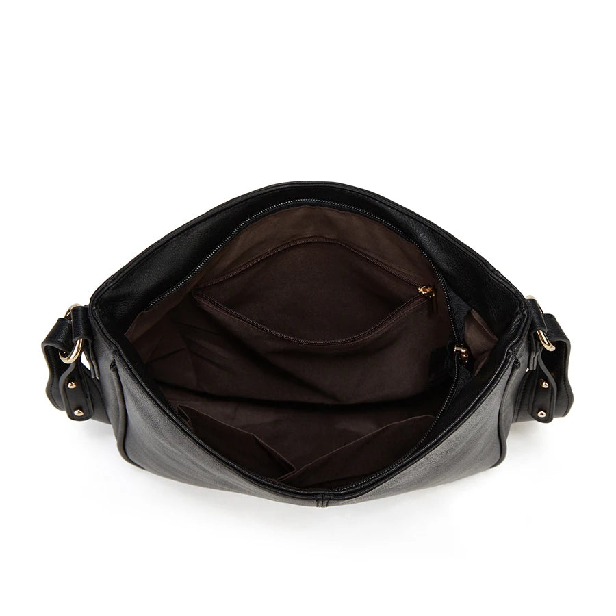 Moon Curve PU Leather Crossbody Bag