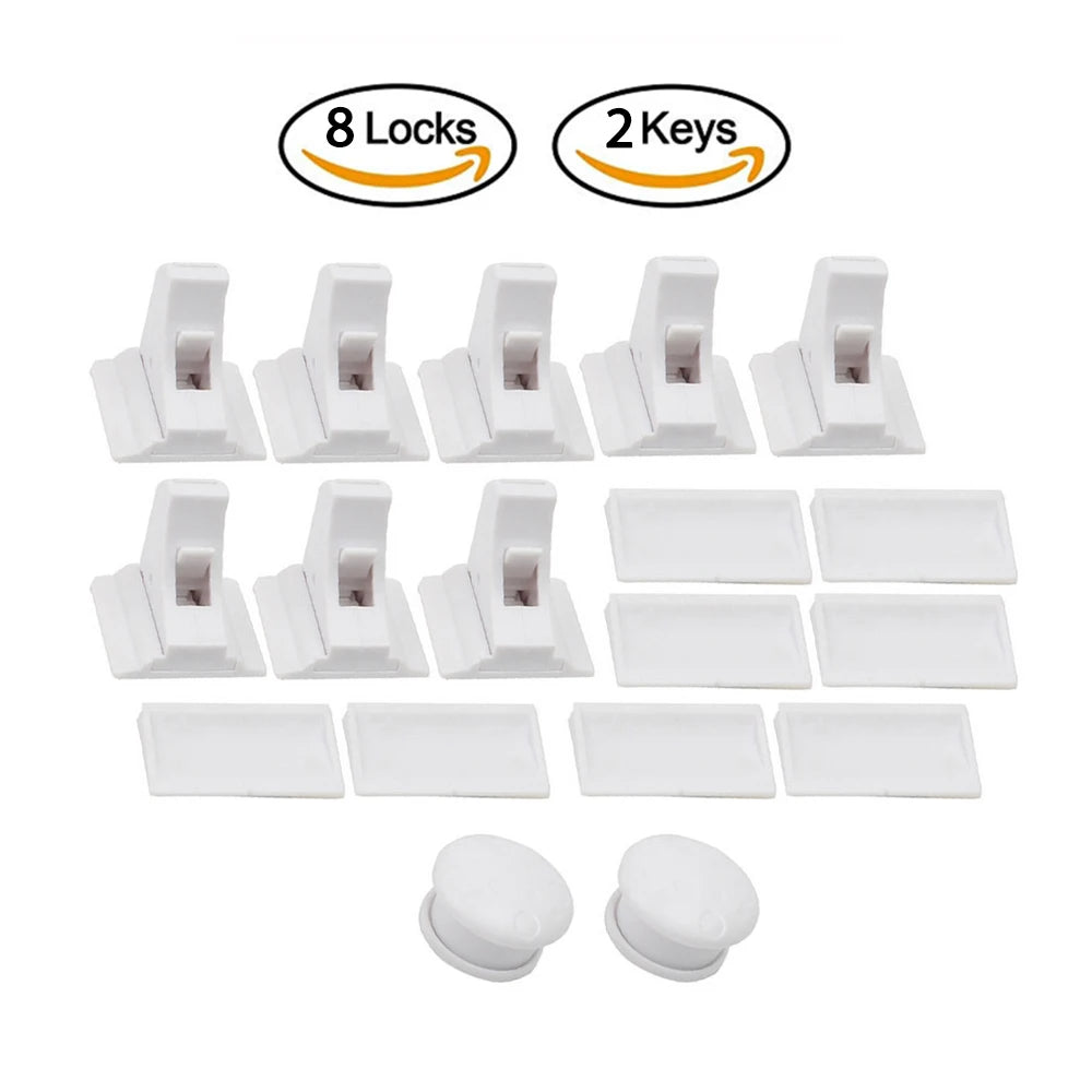 Magnetic Child Safety Cabinet Lock with Key