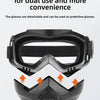 Black detachable mask or glasses for dual use and convenience shown in various forms