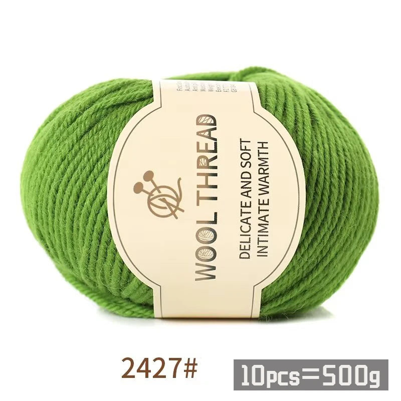 Combed Alpaca Blend Yarn for Hand Knitting – 10-Pack Wool Balls
