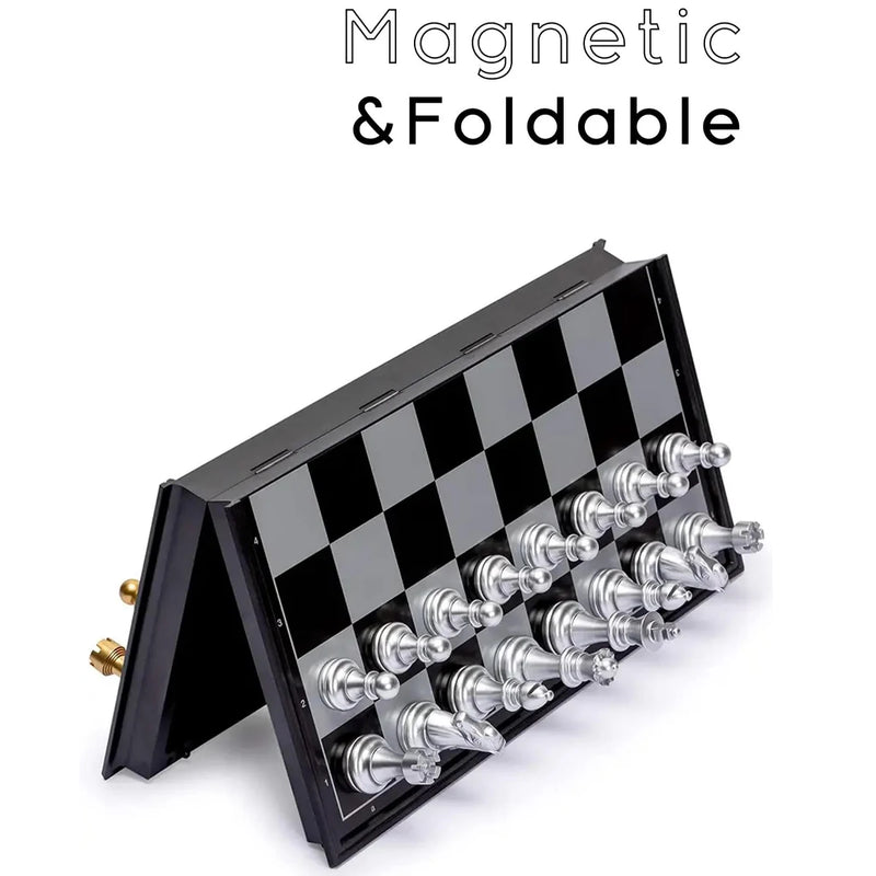 Luxury Magnetic Chess Set with Folding Board