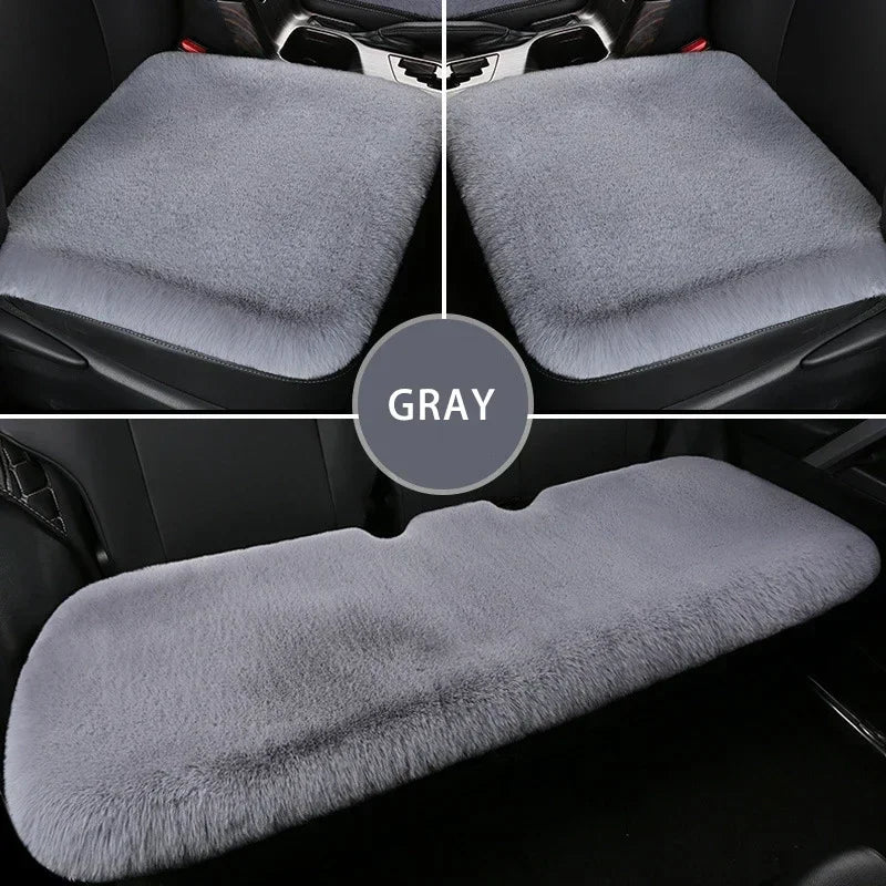 Plush Rabbit Fur Car Seat Cushion