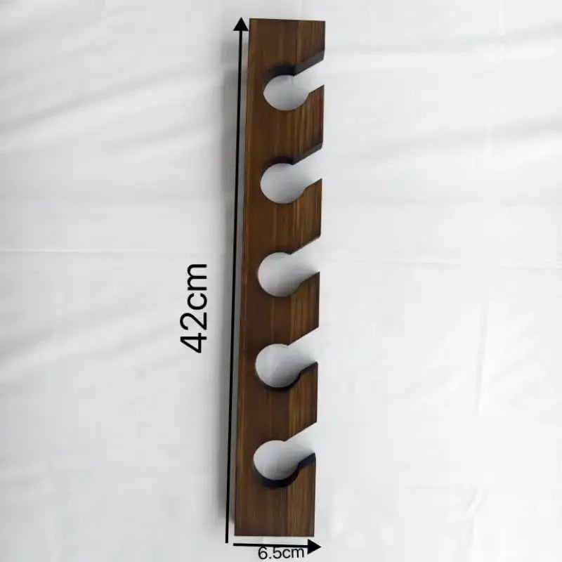 Wall-Mounted Wooden Hat Rack with 5 Hooks