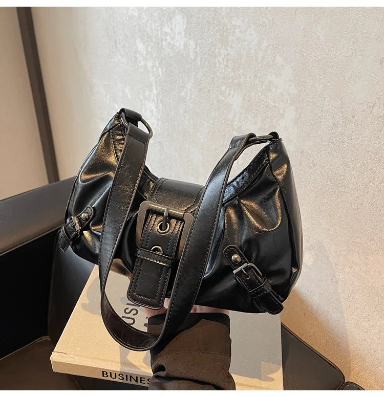 Y2K Retro Pleated Hobo Shoulder Bag