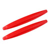 A set of two red car bumper protector strips or anti-collision corner guards.