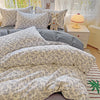 Floral Print 100% Cotton Duvet Cover Set with Two Pillow Shams