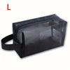 Travel Mesh Cosmetic Bag with Zipper Closure